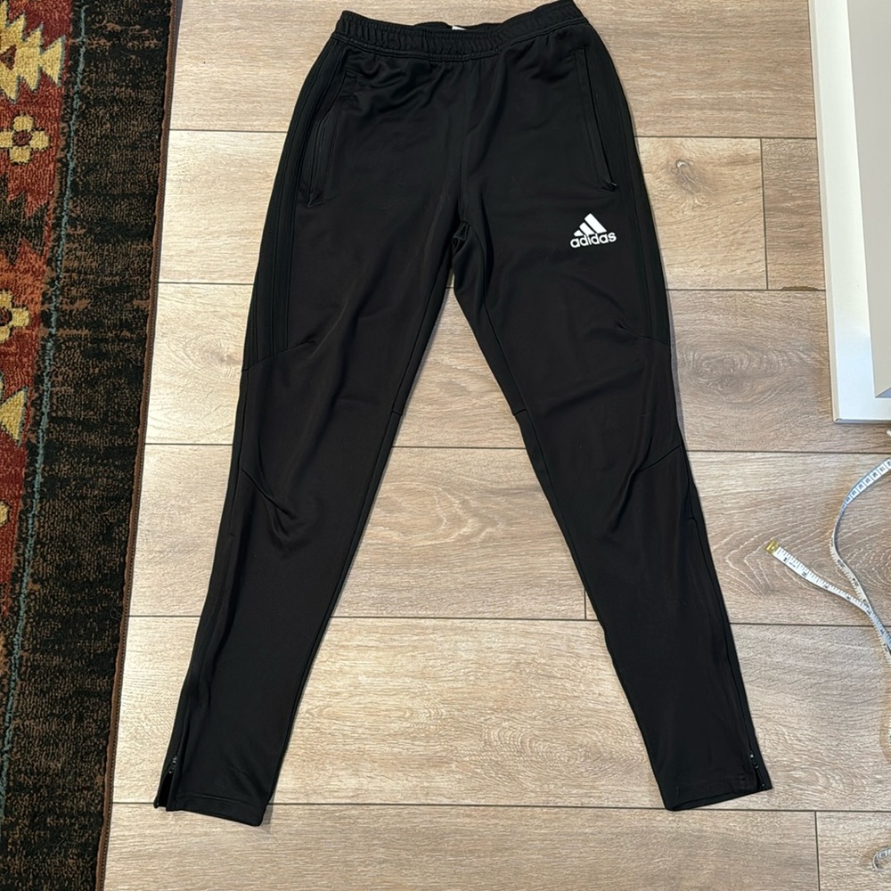Adidas athletic soccer pants, black size small